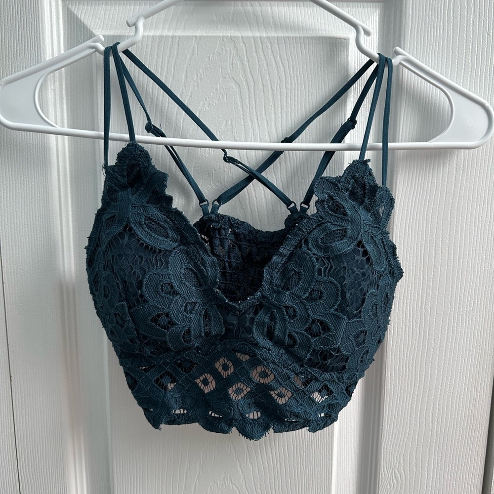Dark Teal Lace Bralette